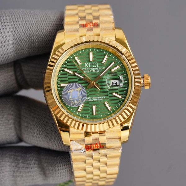 

wristwatches men's watch 1:1 design rlx datejust automatic mechanical waterproof japan miyota8215 movement gold gift, Slivery;brown