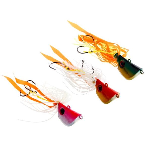 

fishing hooks glow in dark luminous metal lead head jigs lures bait squid 65g