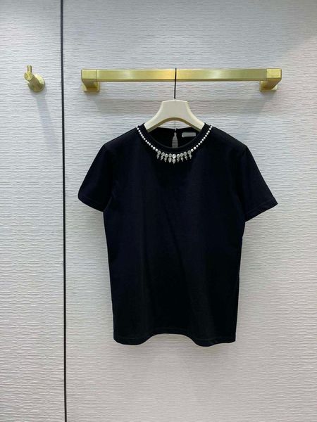 

men's t-shirts casual style solid for women summer 2021 luxury diamond o-neck short sleeve slim cotton shirts lady, White;black