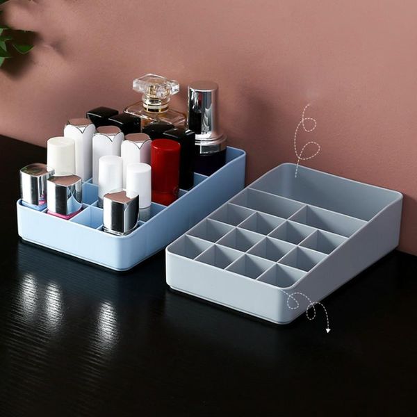 

creative split cosmetic storage box plastic jewelry lipstick nail polish deskdressing home supplies boxes & bins