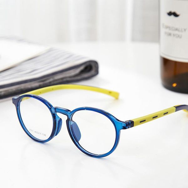 

fashion sunglasses frames children's myopia eyeglasses tr90 silica gel glass frame color optical with students'myopia, Black