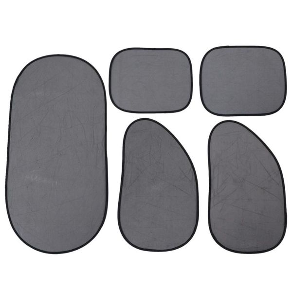 

car sunshade 5pcs foldable mesh rear right left side windscreen cover window suction cup sun visors shade cove