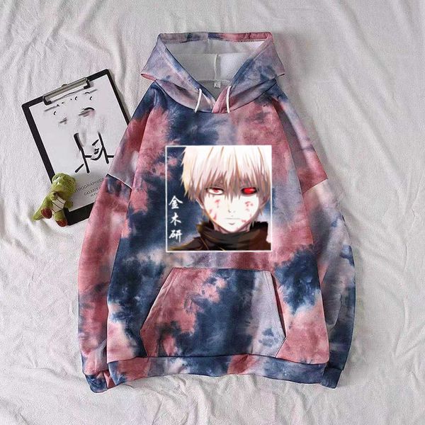 2021 Anime Felpa con cappuccio Tokyo Ghoul Touka Pullover Top manica lunga Uniex Panno Y0804