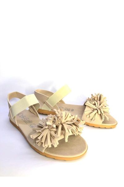 

sandals women's beige suede fringed, Black