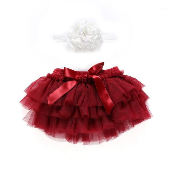 Saias Bebê Baby Meninas Camada Ballet Tutu Saia Princesa Dancewear Birtyday Party Bow Head Headband Roupas