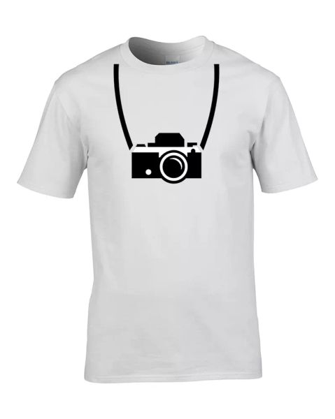 

old school camera - cool pgrapher stylish graphic men's t-shirt, White;black