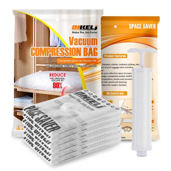 

clothing & wardrobe storage space saver bags vacuum cube sealer for bedding clothes blanket 6 pack compression with pump