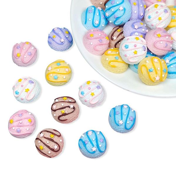 

craft tools 10pcs resin half side star ice cream balls diy crafts scrapbook phone shell patch arts kids hair accessories decor embellishment