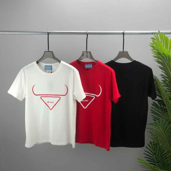 

sweatshirt sand summer new high grade cotton printing short sleeve round neck panel t-shirt oversize color: black white e3w, Black;brown