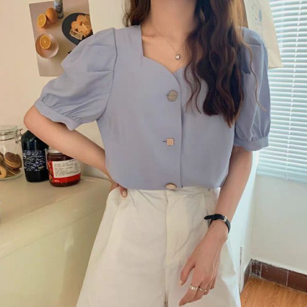 

T-shirt T-shirt Short shirt with purple foam sleeve for women, White