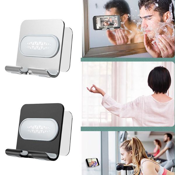 

universal storage shelf for tablet adjustable angle anti slip phone stand bedroom self adhesive home office aluminum alloy cell mounts & hol