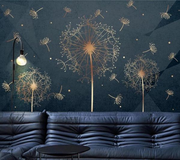 

wallpapers cjsir custom wallpaper po modern minimalistic abstract dandelion lines light luxury background wall painting 3d