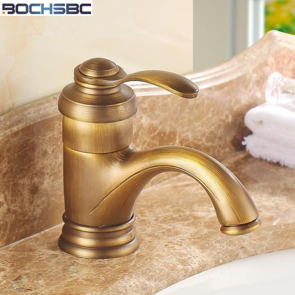 

bathroom sink faucets bochsbc brass water taps mixers euopean style antique single hole basin deck mounted handle tap
