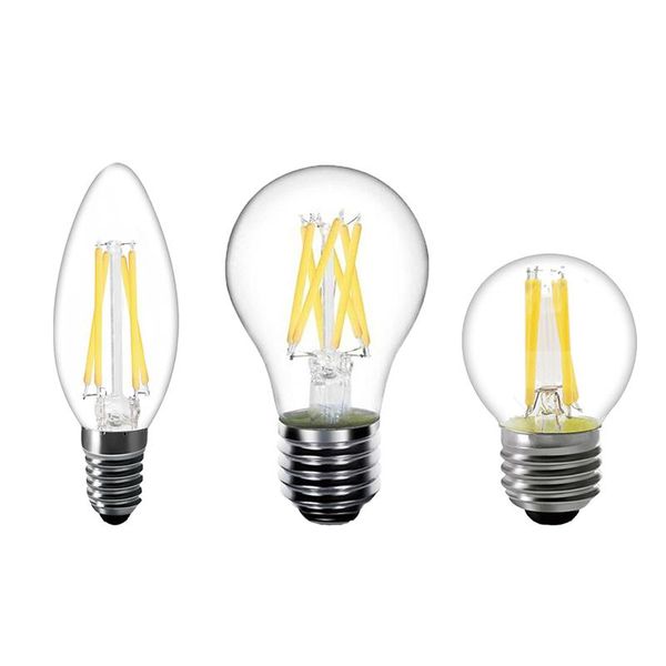 

bulbs retro led bulb 2w 4w 6w 8w not dimmable e14 e27 base warm white filament ac 220v st64 a60 g45 c35 c35l edison