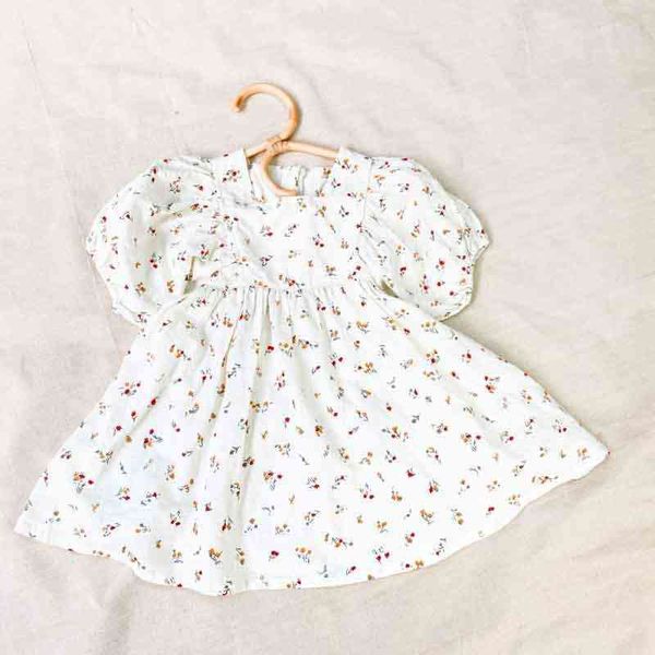 Sommer Mädchen Kleider Mode Koreanische Laterne hülse prinzessin kleid Kleinkind Mädchen Kostüm Kleines Mädchen Kleidung Baby Kinder Kleid G1215