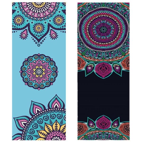 

yoga mats printed non-slip mat natural rubber 1.5mm foldable good grip exercise for fitness pilates gymnastic travel