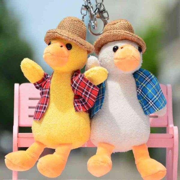 

duckling plush toy cute sand carving refueling duck small doll bag pendant key ring