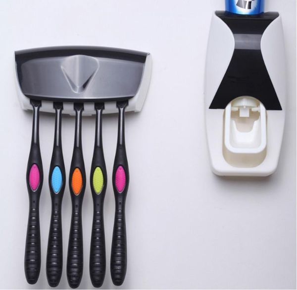 

bathroom storage & organization 1 set 5 colors automatic toothpaste dispenser toothbrush holder wall mount supplies toiletries