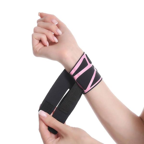 

wrist support 2pcs hand carpal protectio thin sport wraps wristband bandage for basketball badminton tennis equipment, Black;red