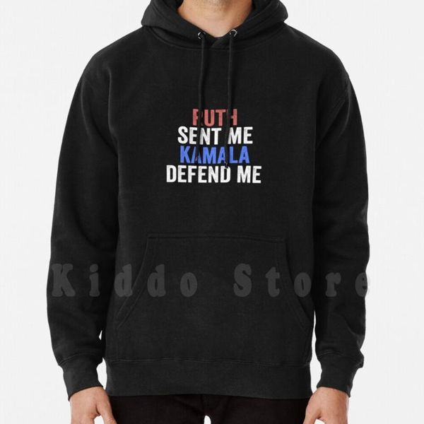 

men's hoodies & sweatshirts ruth sent me kamala defend hoodie long sleeve notorious rbg bader ginsburg girl power queen, Black
