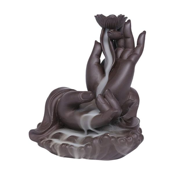 

fragrance lamps 1pc incense purple sand burner holder home ceramic adorn