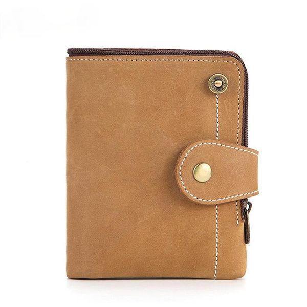 

wallets men's wallet 100% genuine leather purse holder business anti-theft rfid short male slim coin money bag, Red;black