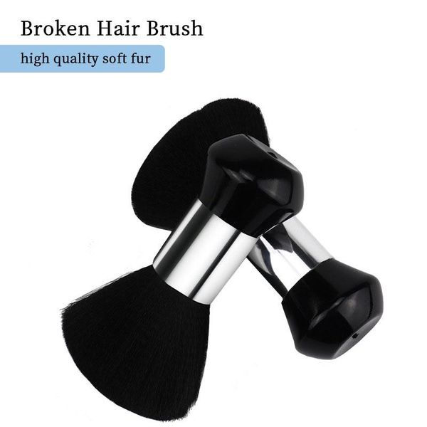 

black soft haircut cleaning brush barber neck duster hair brushes, Silver