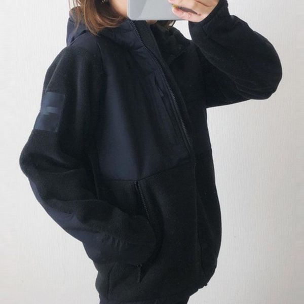 

women's jackets simple style sports leisure solid color hooded stitching ladies jacket blouse sweater hoodies, Black;brown