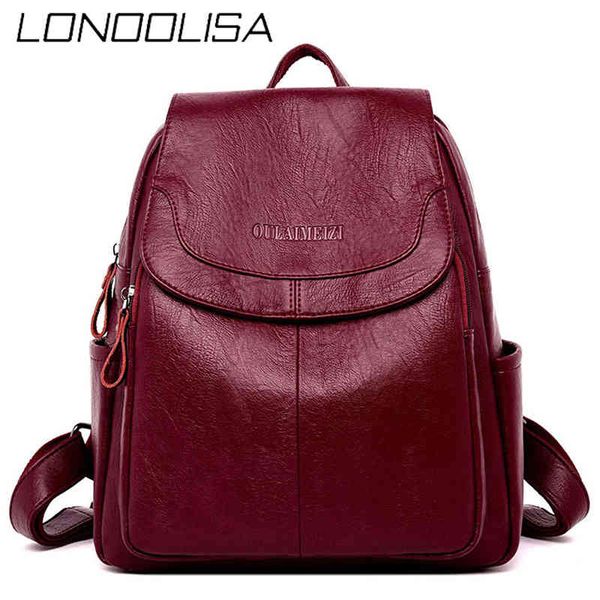 

bagpack female leather backpack designer shoulder bags for women 2021 back pack school bags for teenage girls mochila feminina