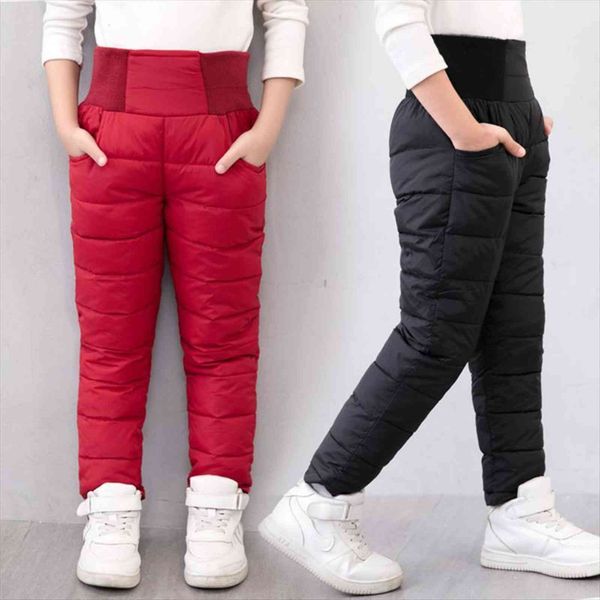 

toddler kid boys girls winter pants cotton padded thick warm trousers waterproof ski 9 10 12 year high waist leggings, Blue
