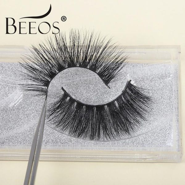

beeos 15-18mm 3d real mink eyelashes wholesale natural/long false lashes soft dramatic eyelash beauty make up tools