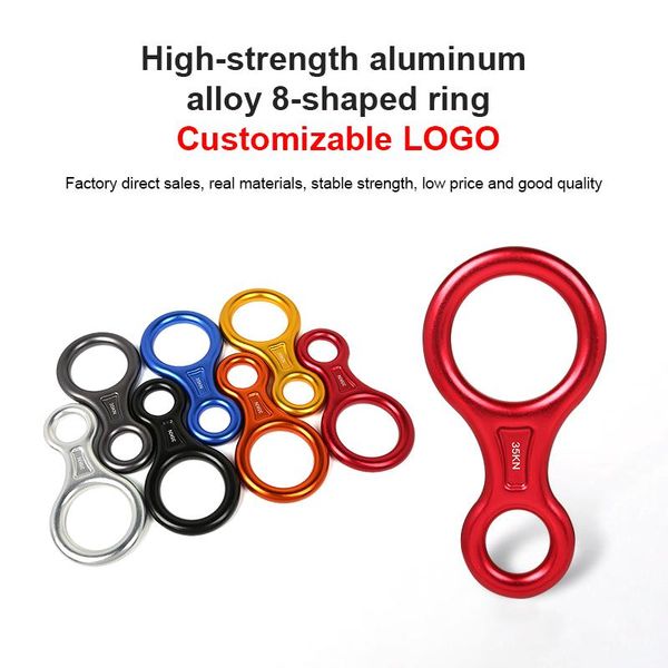 

cords, slings and webbing 1pcs outdoor speed drop 8-ring descent device high altitude protector