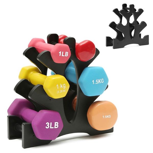 

3-tier dumbbell storage rack weight lifting stand bracket for home gym multi-layer hand-held exercise accessories