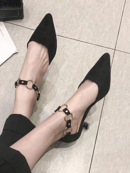 

dress shoes 2021 autumn high heel baotou stiletto versatile comfortable sexy, Black