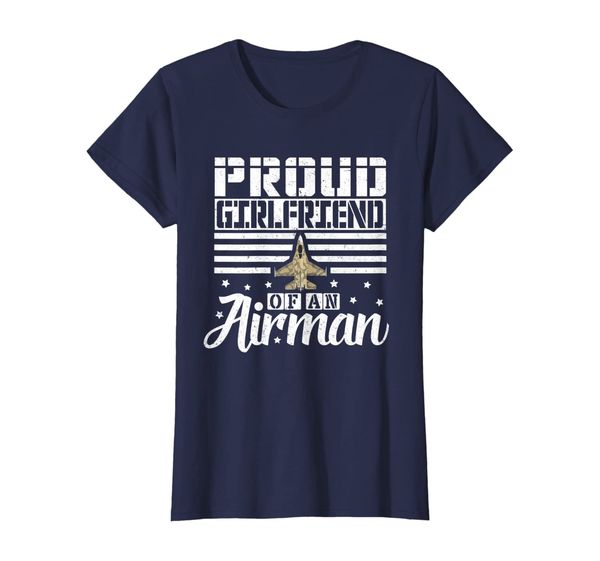 

Womens Proud Girlfriend Of An Airman Girls Gift T-Shirt, Mainly pictures