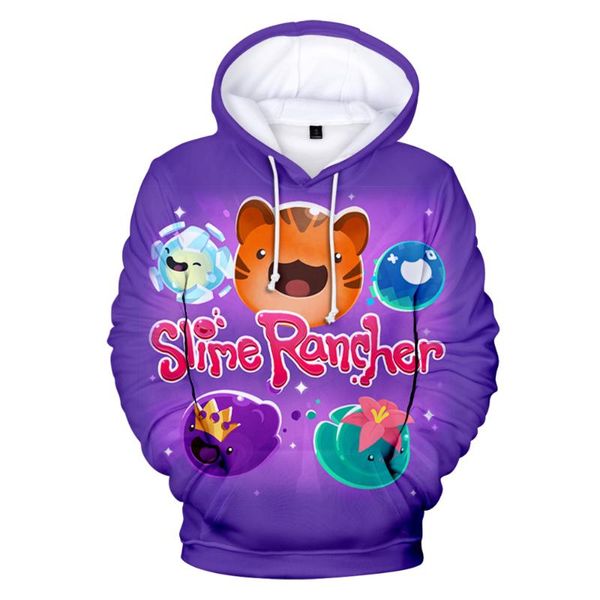 

men's hoodies & sweatshirts kawaii hoodie slime rancher 3d fashion sportswear kids sweatshirt streetwear women/kawaii harajuku clothes, Black