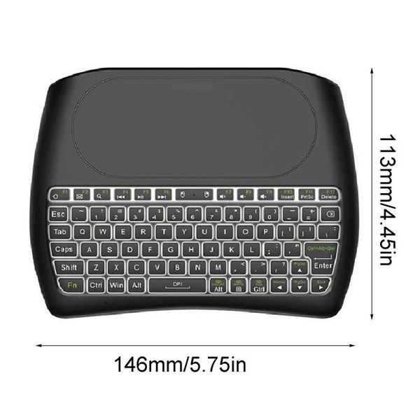 

remote controlers d8 pro bluetooth 2.4g wireless handheld keyboard 7 color backlight dual mode n84a