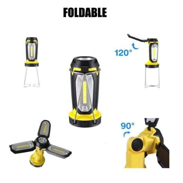 

portable lanterns outdoor multifunctional led tool light cob usb charging hook car maintenance work camping