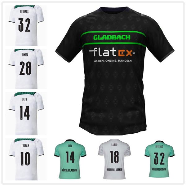 

21/22 borussia monchengladbach soccer jerseys 2021 2022 gladbach elvedi plea zakaria neuhaus ginter thuram men+kids kits foootball shirts st, Black;yellow
