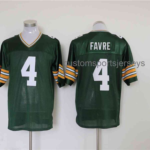 1990 Jersey Football Brett Favre Bart Starr Jerseys costurou qualquer nome número