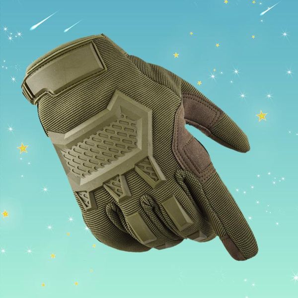 

cycling gloves full finger tactical army military paintball shooting pu leather touch screen rubber protective gear women men, Black