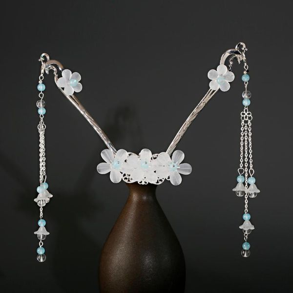 

hair clips & barrettes vintage crystal sticks pick for women rhinestone metal tassel hairpin chinese style chopsticks fashion jewelry 3pcs/s, Golden;silver