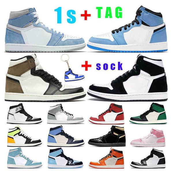 

mens basketball shoes 1s jumpman 1 women university blue hyper royal smoke grey obsidian dark mocha twist chicago pink sports sneakerhdh1