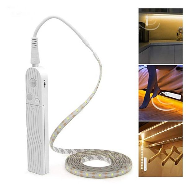 

strips led strip lights under cabinet lighting 4 modes bed stairs wardrobe lamp tape waterproof 5v usb closet night light