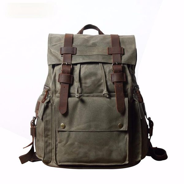 

men canvas backpack women college school bag bagpack rucksack mochila