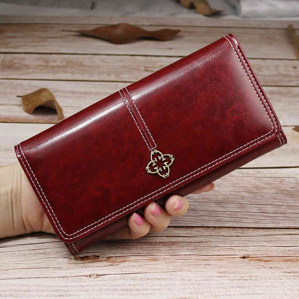 

women's wallet long women's ins japanese and korean version 2021 new versatile atmosphere handbag, Red;black