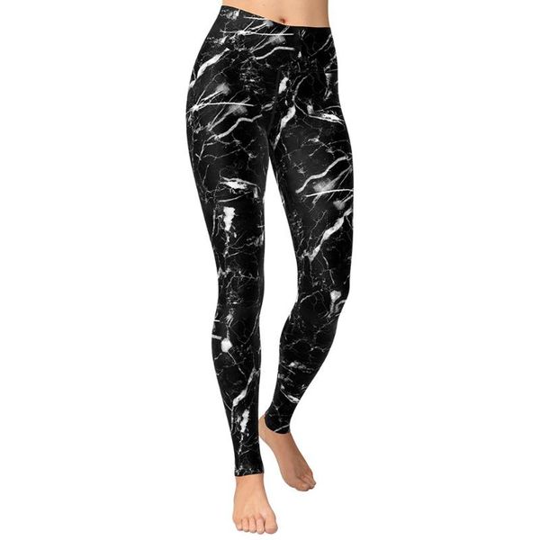 

women's leggings gossina black marble gym workout sports pants legging women high waist for fitness ankle length sportswear