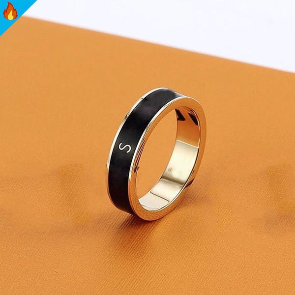 

fashion gold rings for men luxury womens ring love lady designer mens bague jewelry stainless steel letter anniversary present gift, Silver