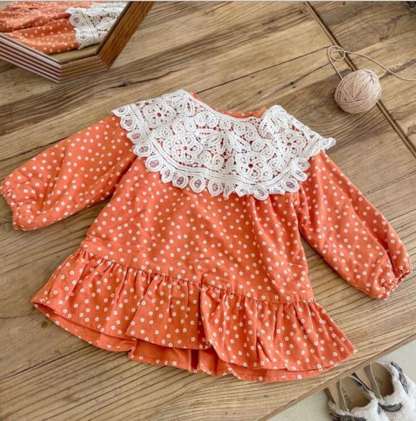 

girl's dresses 2021 style girls printed thicken dress fashion winter full sleeve cotton 2-7 years qa963, Red;yellow