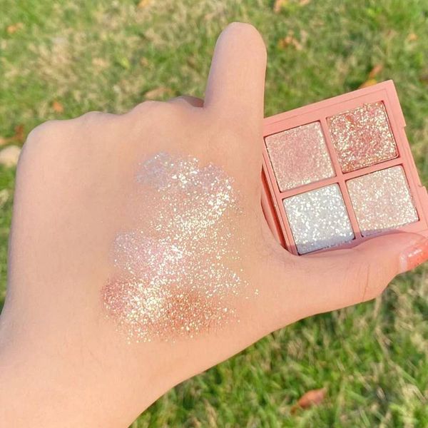 

eye shadow 4colors beauty glazed eyeshadow palette make up pigment matte pallete colorful glitter highlighter shimmer